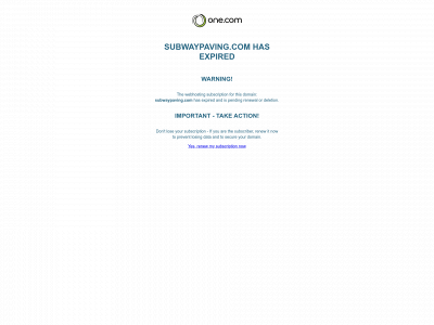 subwaypaving.com snapshot