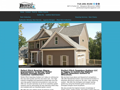 perfectpitchseamlessgutters.com snapshot