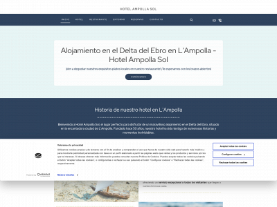 www.hotelampollasol.es snapshot