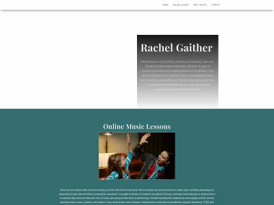 rachelgaither.com snapshot