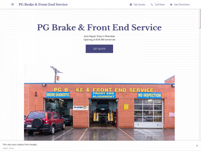 pg-brake.com snapshot