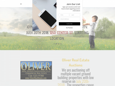 www.oliverauctions.com snapshot