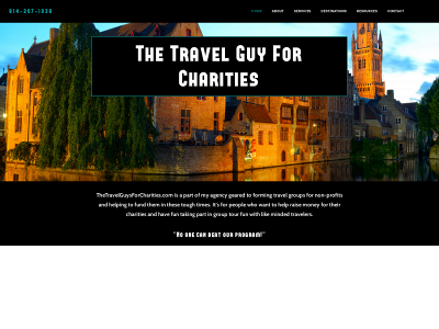 www.thetravelguysforcharities.com snapshot