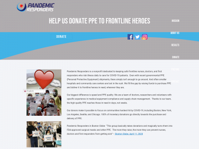 pandemicresponders.org snapshot