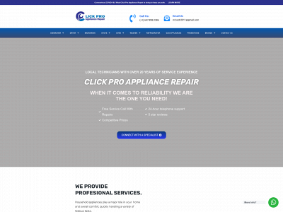 clickproapplinancerepair.com snapshot
