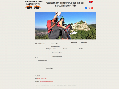 tandemgleitschirm-hohenneuffen.de snapshot