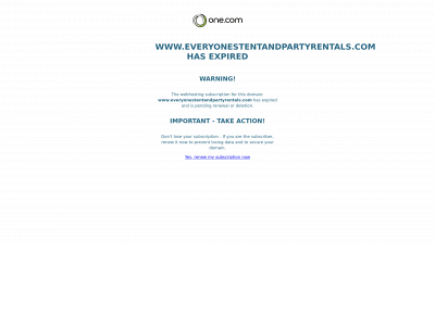 everyonestentandpartyrentals.com snapshot