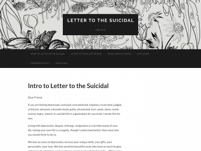 lettertothesuicidal.com snapshot