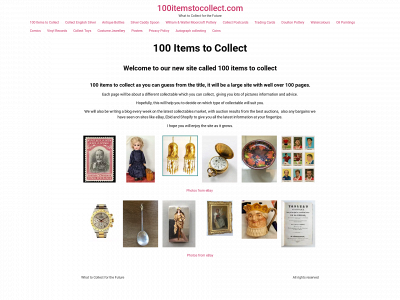 100itemstocollect.com snapshot