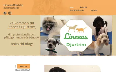 linneasdjurtrim.se snapshot