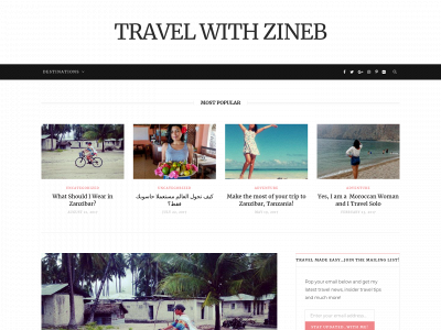 travelwithzineb.com snapshot
