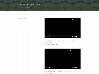 charliedontsurf.se snapshot