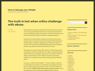 thinktoloseweight.info snapshot