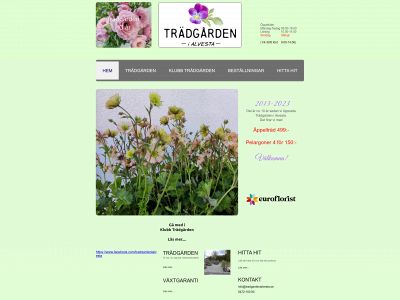 tradgardenialvesta.se snapshot