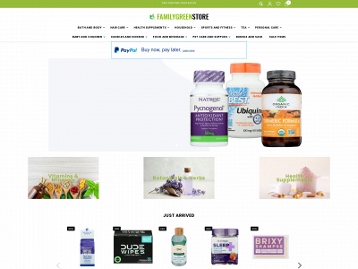 familygreenstore.com snapshot