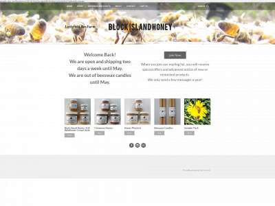 www.blockislandhoney.com snapshot