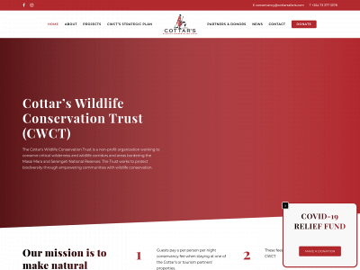 cottarswildlifeconservationtrust.org snapshot