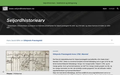 seljordhistoriearv.no snapshot