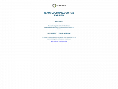 teamcloudmail.com snapshot