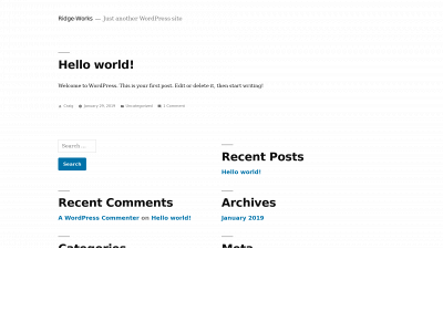ridge-works.com snapshot