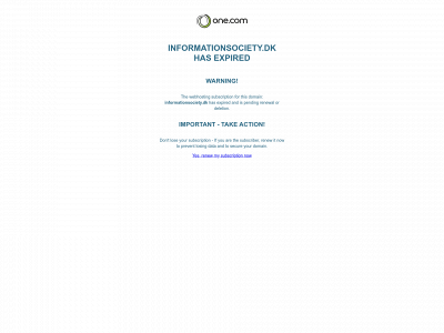 informationsociety.dk snapshot