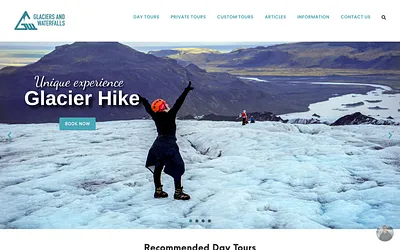 glaciersandwaterfalls.is snapshot