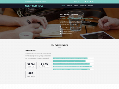 ankit-sudhera.com snapshot