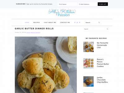 allyskitchenpassion.com snapshot