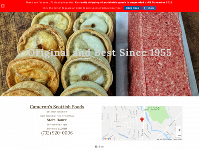www.cameronsscottish.com snapshot