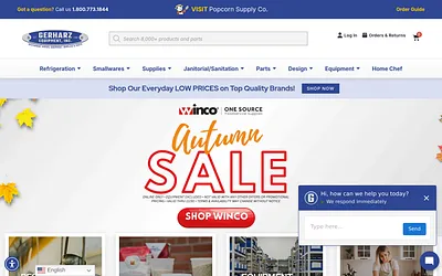 gerharzrestaurantequipment.com snapshot