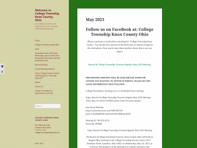 collegetownshipoh.com snapshot