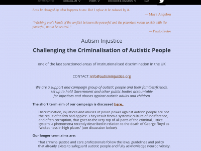 autisminjustice.org snapshot