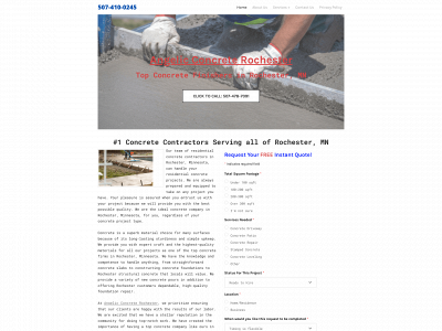 www.concretecontractorsofrochester.com snapshot