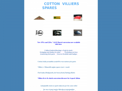 cottonvilliersspares.co.uk snapshot