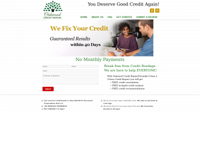 www.oakwoodcreditrepair.com snapshot