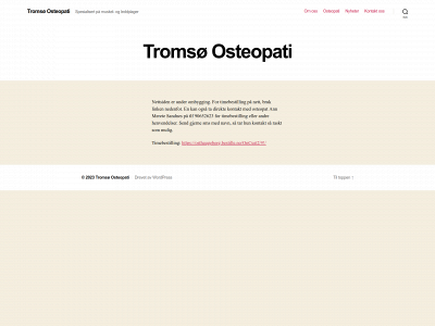 tromso-osteopati.no snapshot