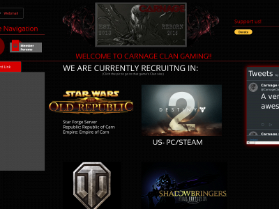 carnageclangaming.com snapshot