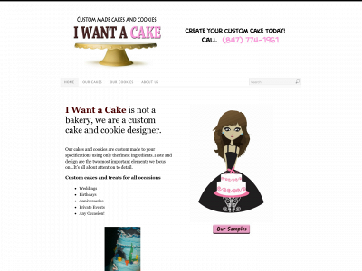 iwantacake.com snapshot