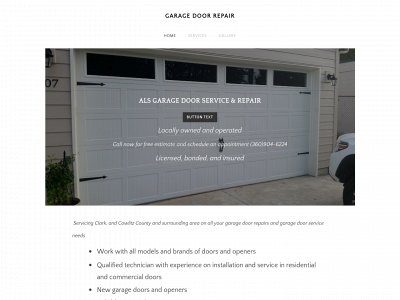 www.alsgaragedoorservice.net snapshot