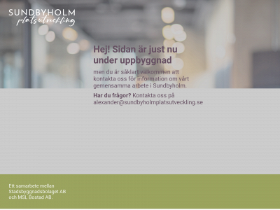 sundbyholmplatsutveckling.se snapshot