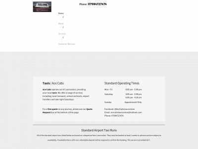 acecabslaunceston.co.uk snapshot