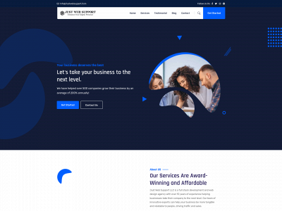 justwebsupport.com snapshot