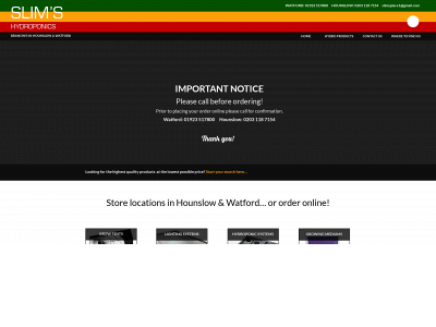 slimshydroponics.com snapshot