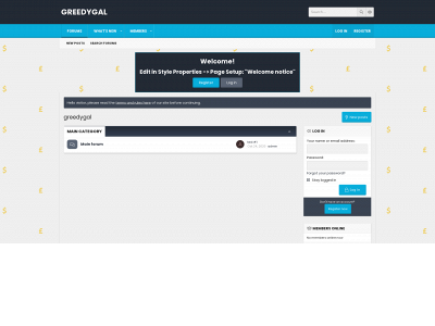 greedygal.net snapshot