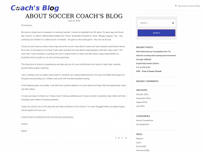 soccercoachblog.com snapshot