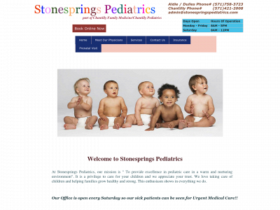stonespringspediatrics.com snapshot