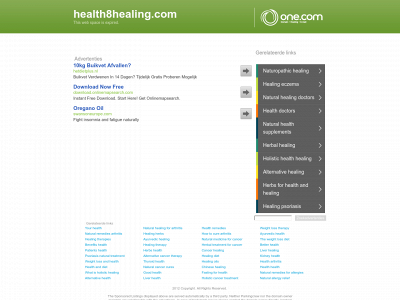 health8healing.com snapshot
