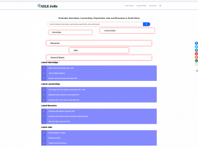www.gilejobs.co.za snapshot
