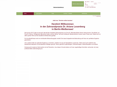 leuenberg-zahnarztpraxis.de snapshot