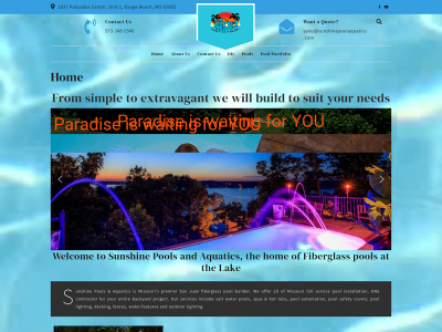 sunshinepoolsaquatics.com snapshot